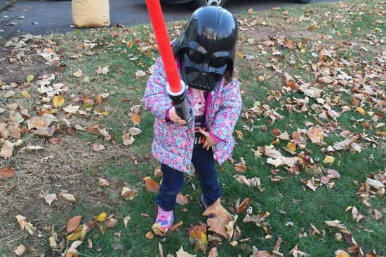 Little girl as Darth Vader